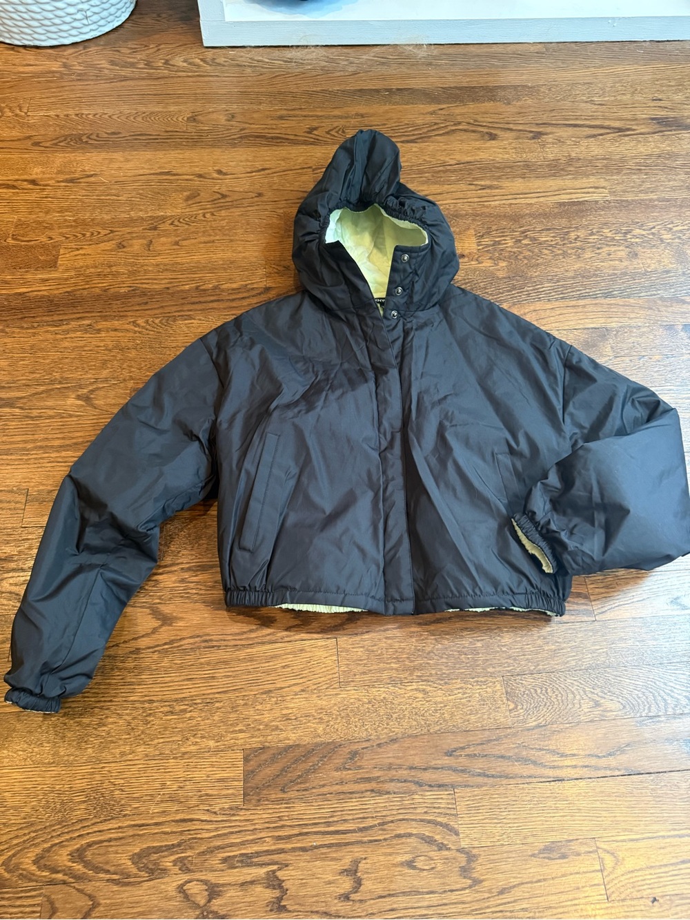 DKNY Hooded Crop Puffer Jacket - Women
